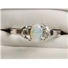 Image 1 : #43-10K WHITE GOLD OPAL AND DIAMOND RING