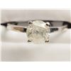 Image 1 : #50-14K WHITE GOLD DIAMOND SOLITAIRE RING