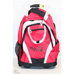 COCA-COLA BACKPACK WITH WHEELS & PULL OUT HANDLE