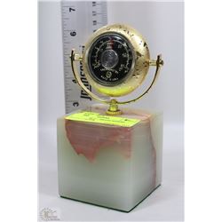 SOLID MARBLE + BRASS SPHERE THERMOMETER