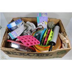 BOX OF NEW BAKING ACCESSORIES