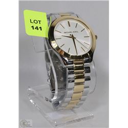NEW MICHAEL KORS GOLD PLATED & ST/STEEL WATCH
