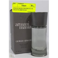 ARMANI MANIA FOR HIM EAU DE TOILETTE MSRP $72.99