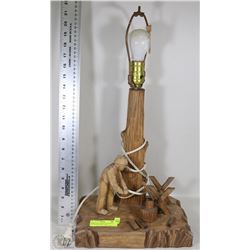 INTRICATELY HAND CARVED BY BERTHIERR DESK LAMP