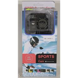 NEW 1080P SPORTS ACTION CAM WITH MOUNTING BRACKETS