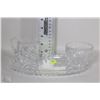 Image 1 : PINWHEEL CRYSTAL CREAM AND SUGAR SERVER WITH TRAY
