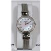 Image 1 : #40)WOMENS BULOVA SILVER/PEARL/DIAMONDS WATCH