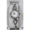 Image 1 : #31)WOMENS BULOVA SILVER/GOLD/DIAMONDS WATCH
