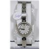 Image 1 : #28)WOMENS BULOVA SILVER/DIAMONDS WATCH