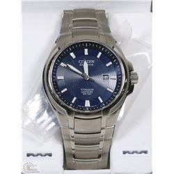 #23)MENS CITIZEN BRUSHED SILVER ECO-DRIVE WATCH