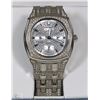 Image 1 : #4)MENS BULOVA WATCH SILVER WITH DIAMONDS