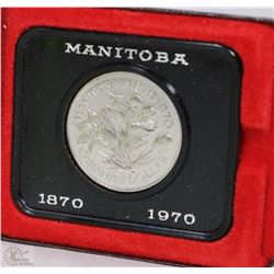 RCM MANITOBA 1870-1970 DOLLAR COIN IN CASE