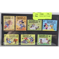 SET OF WALT DISNEY MINT STAMPS