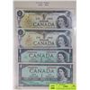 Image 1 : #5) LOT OF FOUR CANADA DOLLAR BILLS 1954-1973