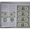 Image 1 : SERIES 2009 US UNCUT $1 DOLLAR BILLS (1 SHEET OF 4