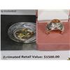 Image 1 : STERLING SILVER .925 RING WITH CITRINE STONE &COA