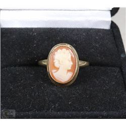 CAMEO 10KT GOLD RING SIZE 7.5