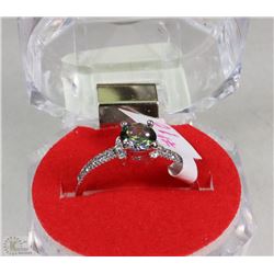 #10- Ranbow Mystic &CZ 925% Solid Silver Ring