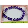 Image 1 : #31-Natural purple Amethyst bead bracelet( 8mm)