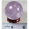 Image 1 : #42-Natural Amethyst Quart Crystal Sphere Healin Ball 40MM (84G) with stand