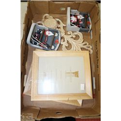 LOT OF VINTAGE EATONS FRAMES,CAST IRON WALL HANGER