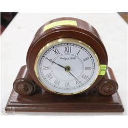 STERLING & NOBLE WOODEN MANTLE  CLOCK