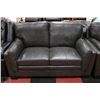 Image 2 : NEW CYRUS CHARCOAL LEATHERETTE SOFA AND LOVE