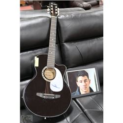 COWBOY ACCOUSTIC GUITAR SIGNED BY NICK JONAS