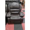 Image 2 : NEW BROWN LEATHERETTE RECLINIG SOFA AND CHAIR