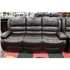 Image 3 : NEW BROWN LEATHERETTE RECLINIG SOFA AND CHAIR