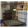 Image 1 : DOG KENNEL 1 DOOR 12"W14"H18"L BLACK COLLAPSABLE