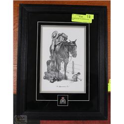 FRAMED RCMP "IN APPRECIATION TOO"