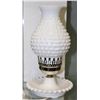 Image 1 : HOBNAIL MILK GLASS LAMP
