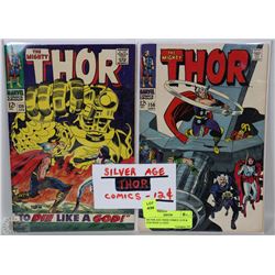 SILVER AGE THOR COMICS  #139 & #156 WITH 12 CENT