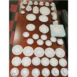 LARGE 48 PC SET OF ROYAL ALBERT CHINA "SILVER