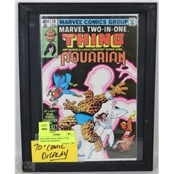 70'S COMIC BOOK DISPLAY THE THING AND MARVELS