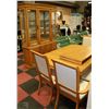Image 1 : OAK TABLE WITH LEAF, 6 CHAIRS, BUFFET AND HUTCH