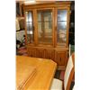 Image 2 : OAK TABLE WITH LEAF, 6 CHAIRS, BUFFET AND HUTCH