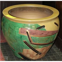 NEW LARGE ABSTRACT GREEN FLOWER PLANTER