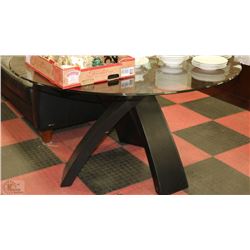 ROUND GLASSTOP KITCHEN TABLE