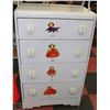 Image 1 : 4 DRAWER DRESSER WITH PRINCESSES AND FLOWERS