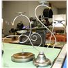 Image 1 : 2 WROUGHT IRON DECORATIVE CANDLE HOLDERS
