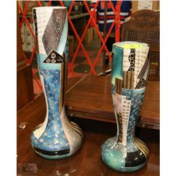 2 ABSTRACT SHOWHOME VASES