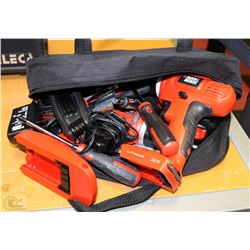 BLACK AND DECKER 18V 2 DRILL SET WITH BATTERY AND