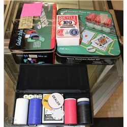 LOT OF POKER ITEMS INCLUDING; CASINO STYLE POKER