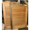 Image 1 : 2 VINTAGE WOODEN TAVERN SHUTTER DOORS 2'X3' EACH