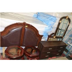 QUEEN SIZE HEADBOARD SOLD WITH 2 COFFEE END TABLES