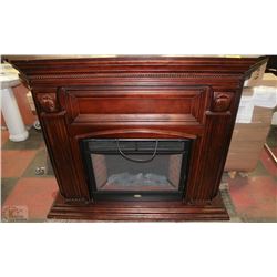 ELECTRIC FIREPLACE WITH MANTLE-INSERT NEEDS REPAIR
