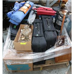 PALLET OF ESTATE GOODS SATELLITE LAPTOP+LUGGAGE+