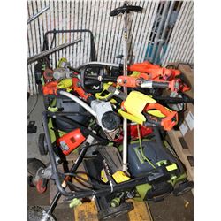 PALLET OF CRAFTSMAN 3 IN 1 ELECTRIC MOWERS+RYOBI